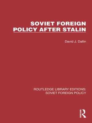cover image of Soviet Foreign Policy after Stalin